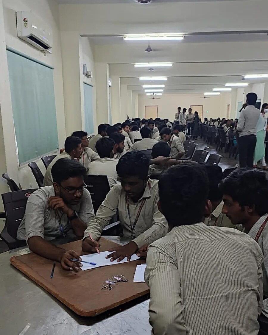 Student teams collaborating during an entrepreneurship workshop
