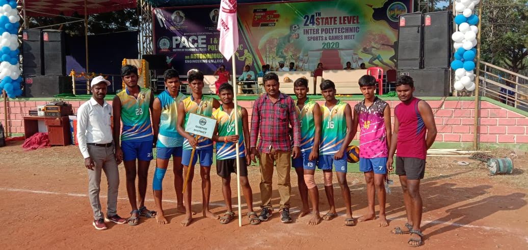 Guntur District team at the 24th State Level Inter Polytechnic Sports and Games Meet 2020